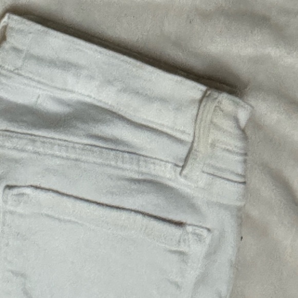 Frame Le Skinny de Jeanne Stagger Raw Hem White Denim White Size 28 - Picture 6 of 16